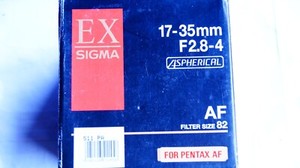 PENTAX FIT FULL FRAME SIGMA EX 17 - 35 mm F2.8-4 AF LENS 17-35mm f/2.8-4