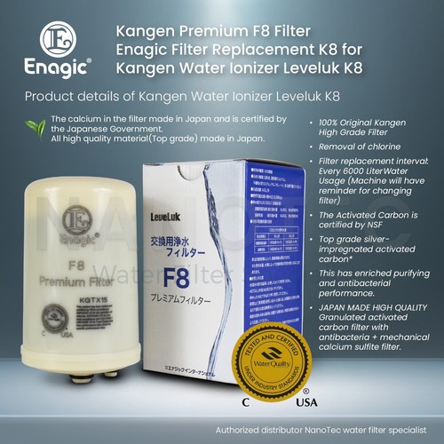 Leveluk F8 Filter for Enagic Kangen K8 Premium Water Ioniser Machine ...