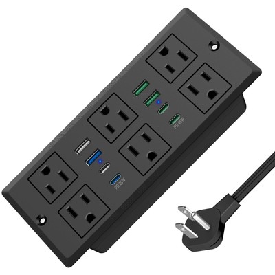 Recessed Power Strip Pd 45w Fast Charging Usbc Qc3.0 3a Usba Power Socket Plug I