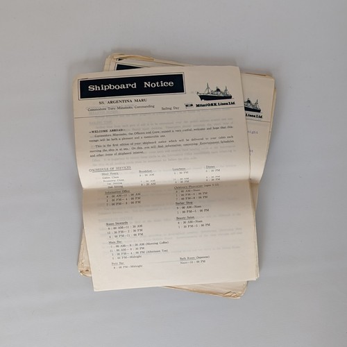 S.S. Argentina Maru - 1960s Guide Book + Shipboard Notices - Mitsui O.S.K. Lines - Picture 3 of 9