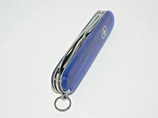 New Victorinox Swiss Army 91mm Knife  TINKER BLUE  53112 1.4603-T2R