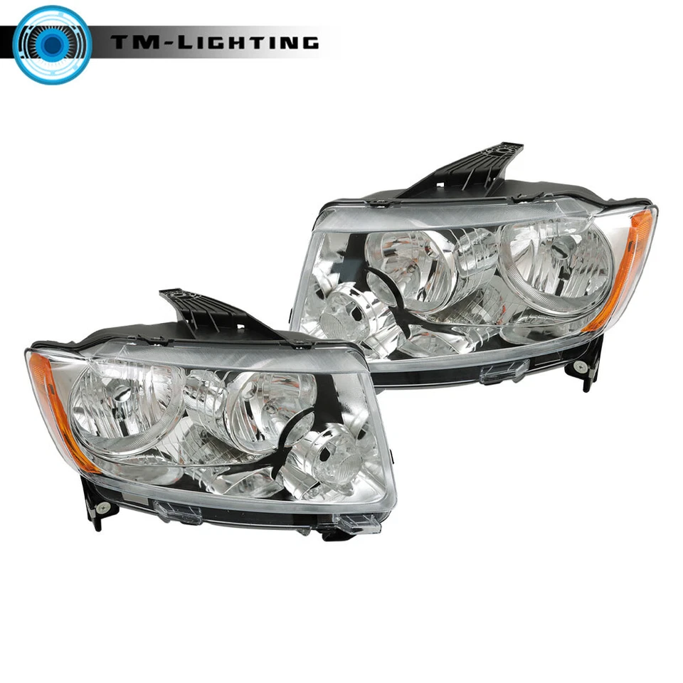Headlight Headlamp For 2011-2013 Jeep Grand Cherokee 2011-17 Compass L+R Halogen - Image 3 of 4