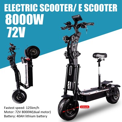 Foldable Dual Motor Strong Power Electric Scooter 60V/8000W/50AH Fast speed fIMG