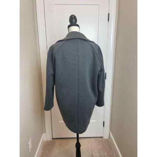 Asos Jacket Coat Heathered Gray Zip Up Long Sleeve Sz 8 Med - Picture 2 of 12