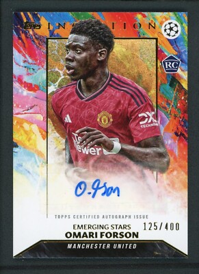 2024 OMARI FORSON 125/400 AUTO TOPPS INCEPTION UEFA CHAMPIONS LEAGUE ROOKIE RC