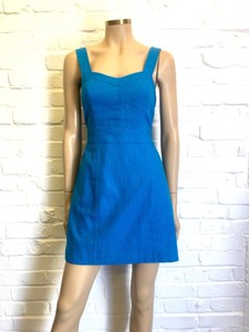 royal blue linen dress