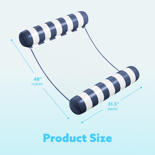 Strip Type Hammock Pool Floats Adults 4-in-1 Multi-Purpose Inflatable Pool Fl... - Picture 7 of 8