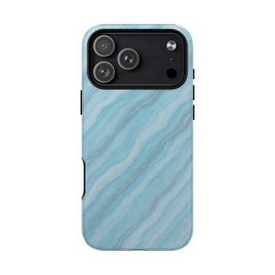 Sky Blue Marble iPhone Case with MagSafe