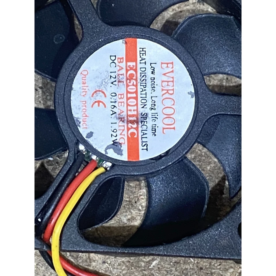 Evercool EC5010H12S Computer Case Cooling Fan Black 12V 3-Pin Connectors Compact - Image 3 of 4