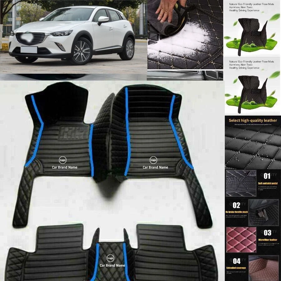For Mazda CX-3 Car Floor Mats Luxury Waterproof Carpets Liners Interior Auto Foto 4 de 4