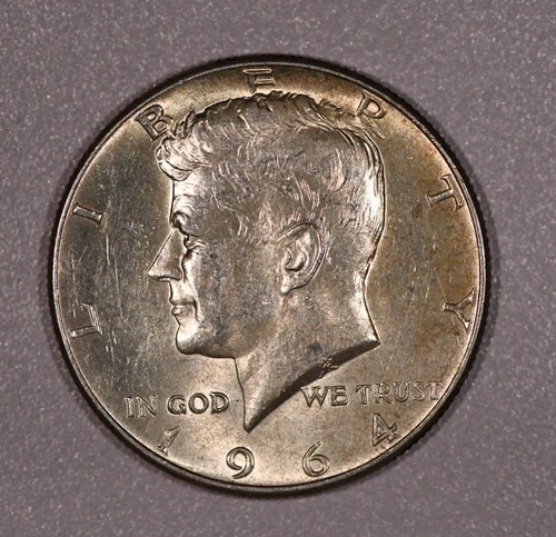 1964-P "Kennedy" Half-Dollar SILVER Coin, Almost Uncirculated Condition