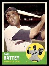 1963 Topps Baseball #410 Earl Battey NM/MT *h1