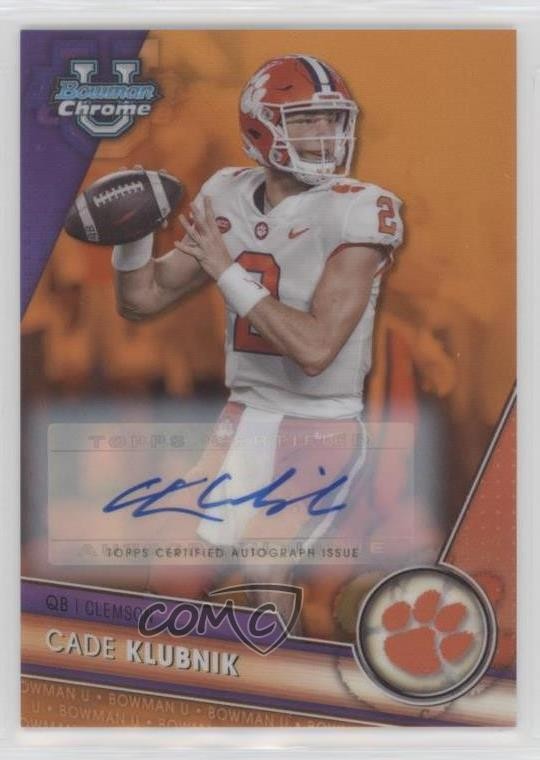 2023 Bowman U Chrome Prospect Orange Refractor 22/25 Cade Klubnik #33 Auto 1l2z