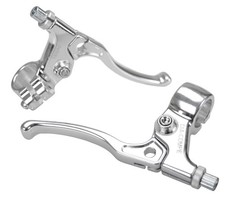 Dia-Compe Tech 5 NON-LOCKING BMX freestyle brake levers lever set - SILVER