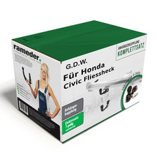 G.D.W. Anhängerkupplung abnehmbar & 7poliger TowTec E-Satz für Honda Civic 12-15
