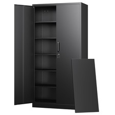 Metal Storage Cabinets with Lock Doors,Tall Locker Organizer Steel Garage Cab...