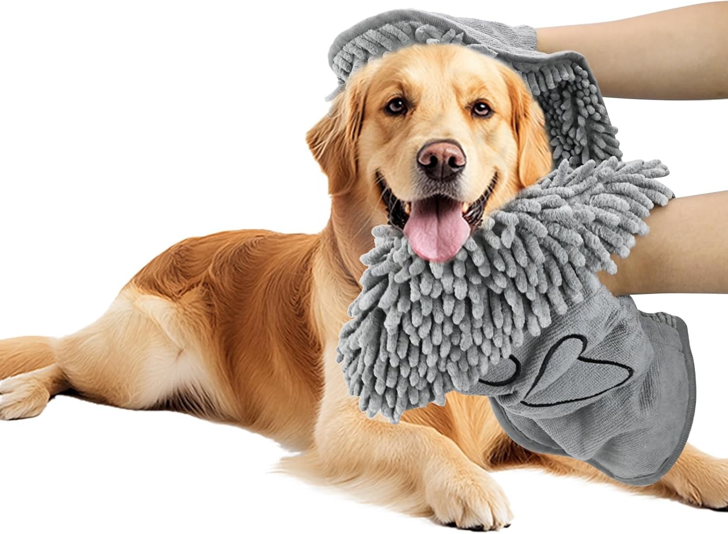 Super Absorbent Quick Dry Pet Grooming Bath Towel Grey