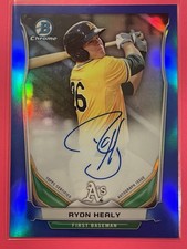 2014 Bowman Chrome Ryon Healy Prospect Auto Blue Refractor /150 #BCAP-RH