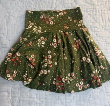 Jessica Simpson Girls Green Flower Size 7/8