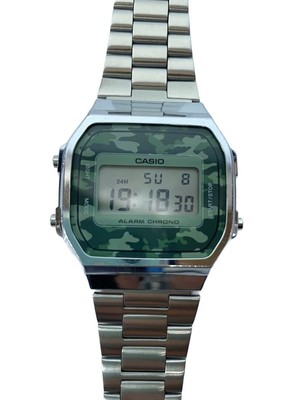 CASIO Quartz Wristwatch Digital Stainless GRN SLV A168WE