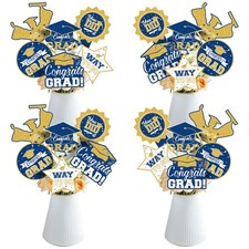 2026 Graduation Party Decorations - 24 Pcs Class of 2026 Congrats Blue Gold