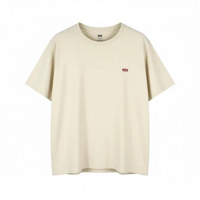 LEVI'S Standard Herren T-Shirt XL Hellbeige Baumwolle Rundhals Kurzarm - Bild 1 von 4