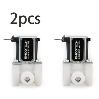 1/4'' 24VDC 2PCS Normally Open Electric Solenoid Valve Quick Push-In Connector