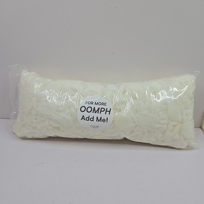 Genuine COOP Oomph Pillow Refill Shredded Memory Foam Extra Fill ONLY White New