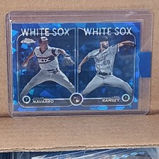 Edgar Navarro Lane Ramsey 2024 Topps Chrome Sapphire US Rookie Combos White Sox