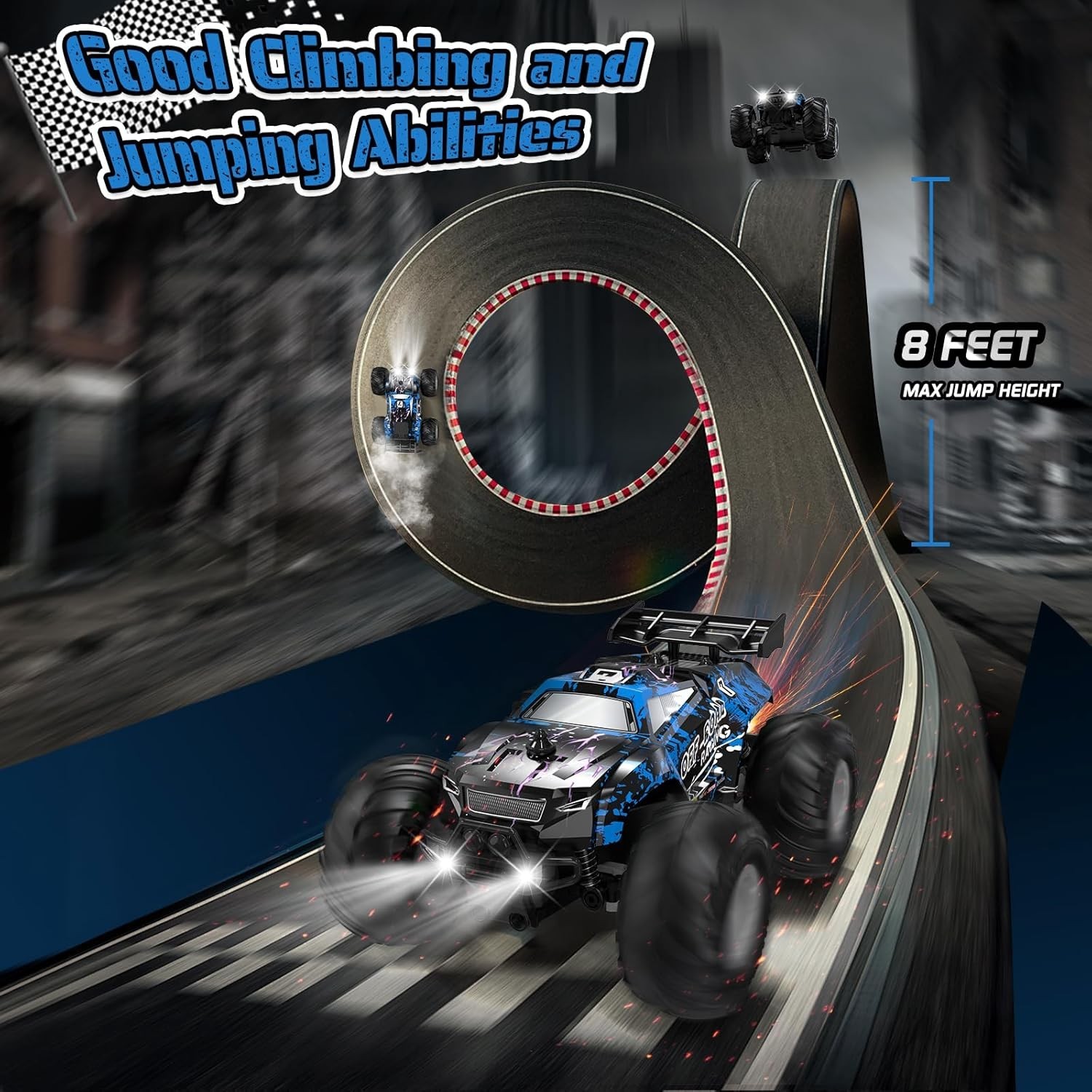 1/18 Brushless RC Cars for Adults Fast 50+ Mph, RC Trucks 4X4 Offroad Waterproof