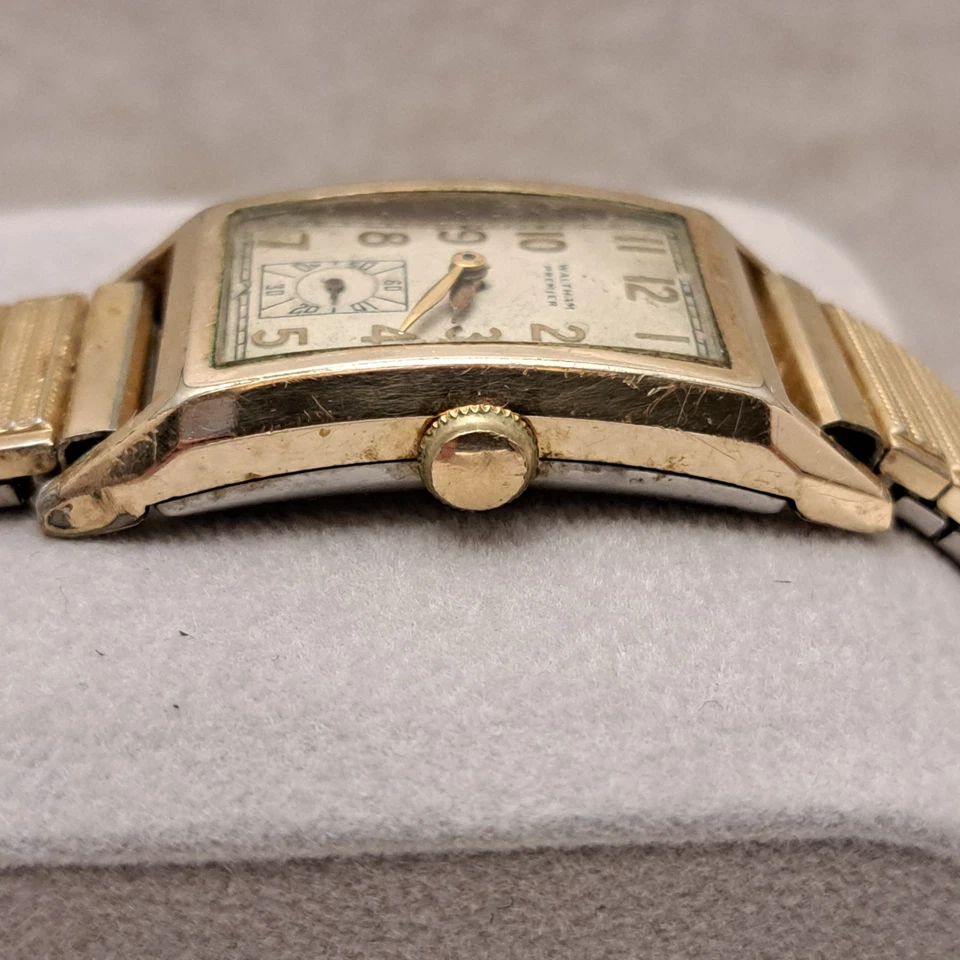 Reloj Pulsera Waltham Premier Cuerda Vintage Para Hombre Cuadrado Tono Dorado Relleno? Foto 4 de 4