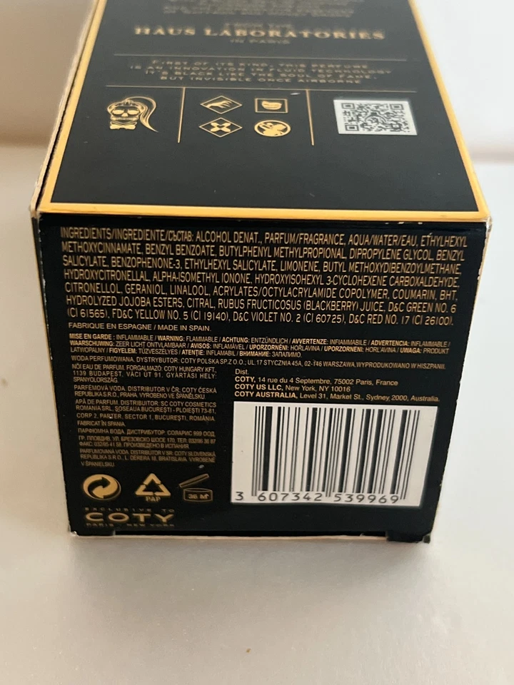 Lady Gaga Fame Black Fluid Eau de Parfum 50 ml 1,7 OZ eau de parfum spray con caja raro Foto 2 de 4