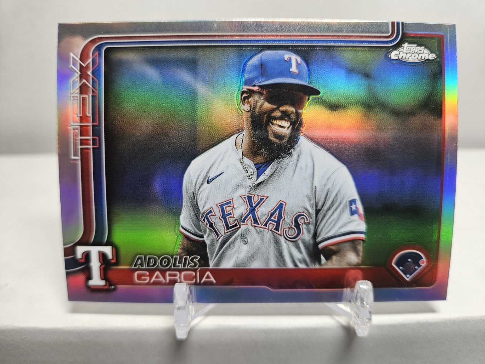 2025 Topps Chrome Adolis Garcia Image Variation SP Texas Rangers Baseball 293