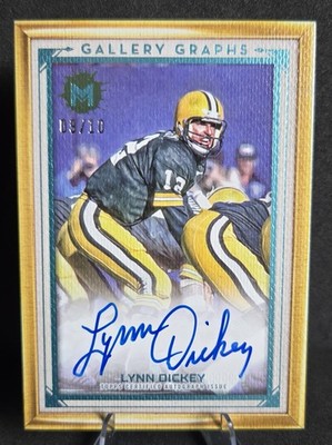 2024 TOPPS MOTIF LYNN DICKEY /10 GALLERY GRAPHS BLUE ON CARD AUTO PACKERS 