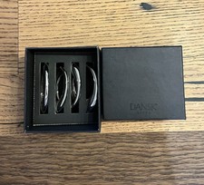 Dansk Tjorn Nickel Plated Napkin Rings 4 Sets Of 4 Excellent Condition In Boxes