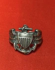 WW2 U.S. Navy Sterling Silver Eagle Shield Anchor Military Ring