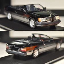 1/43 Minichamps Mercedes 300 CE 24 W124 Cabriolet Black E Class Diecast Toy Car
