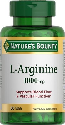 Nature s Bounty L-Arginine 1000mg for Supporting Blood Flow and Vascular