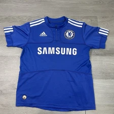 Adidas Chelsea FC 2009-10 Soccer Jersey Kids Size Large Kit Blue Samsung
