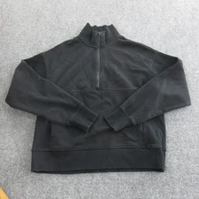 Vuori Sweater Womens Extra Small Black Quarter Zip Fleece Pullover Athletic