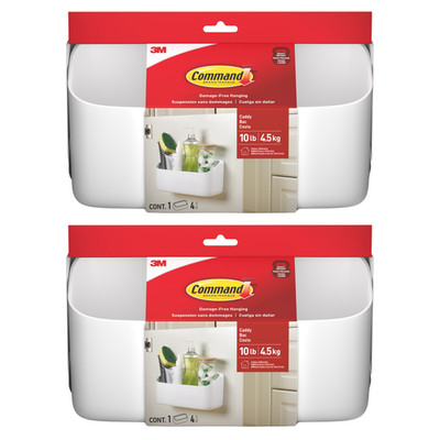 Command Heavyweight Organizing Caddy [Removable]: 9.9 in. x 5.2 in. x 3.5 in. Wh
