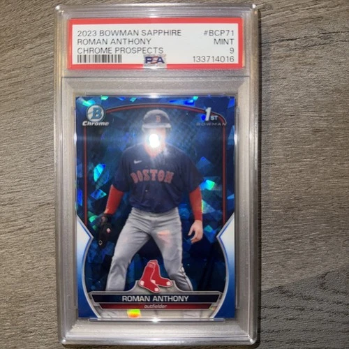 Boston Red Sox Roman Anthony 2023 Bowman Chrome Sapphire #BCP-71 1st RC PSA 9
