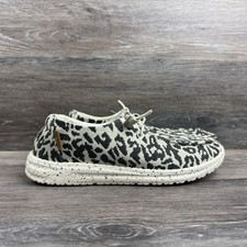 Hey Dude Women's Wendy Cheetah Grey  Womens Shoes  Slip on Loafer  Size 7 NEW