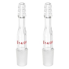 14/20 Borosilicate Glass Outer Joint Distillation Adapter, 2 Pcs, 8mm / 0.31"