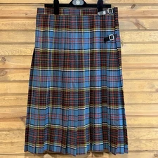 Kinloch Anderson Scotland Wool Women’s Modern Tartan Kilt Size 16 Jenners