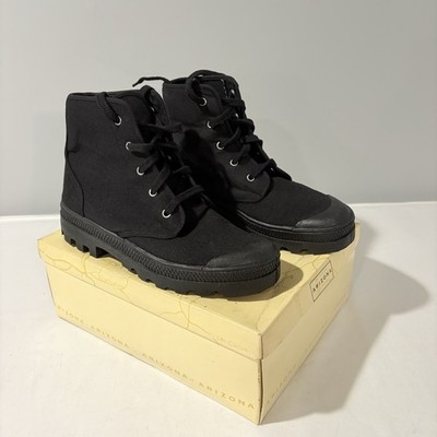 Arizona Jean Company Women s Canvas All Black High Top Lug Sole Sneakers Size 8