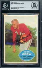 John David Crow Beckett BAS Signed 1960 Topps Autograph