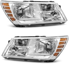 Faro proiettore Dodge Journey 2009-2020 alloggiamento cromato ambra riflettore sinistro destro