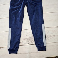 NBA Jogger Sweatpants Blue Youth Size Elastic Waist Logo Sz L B83