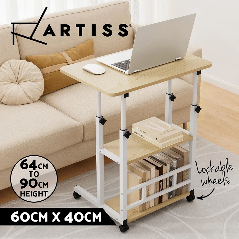 Artiss Laptop Desk Height Adjustable Mobile Workstation Computer Desks 60CM